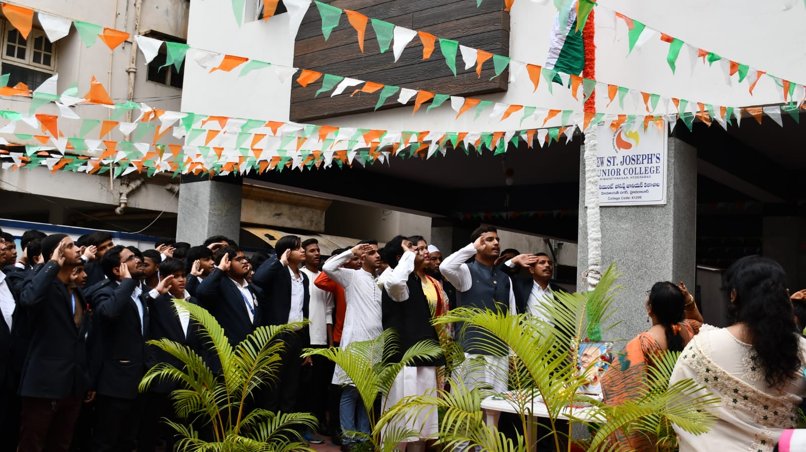 75th Independence Day Celebrations  at St. Joseph’s Junior College, Himayathnagar AC Campus